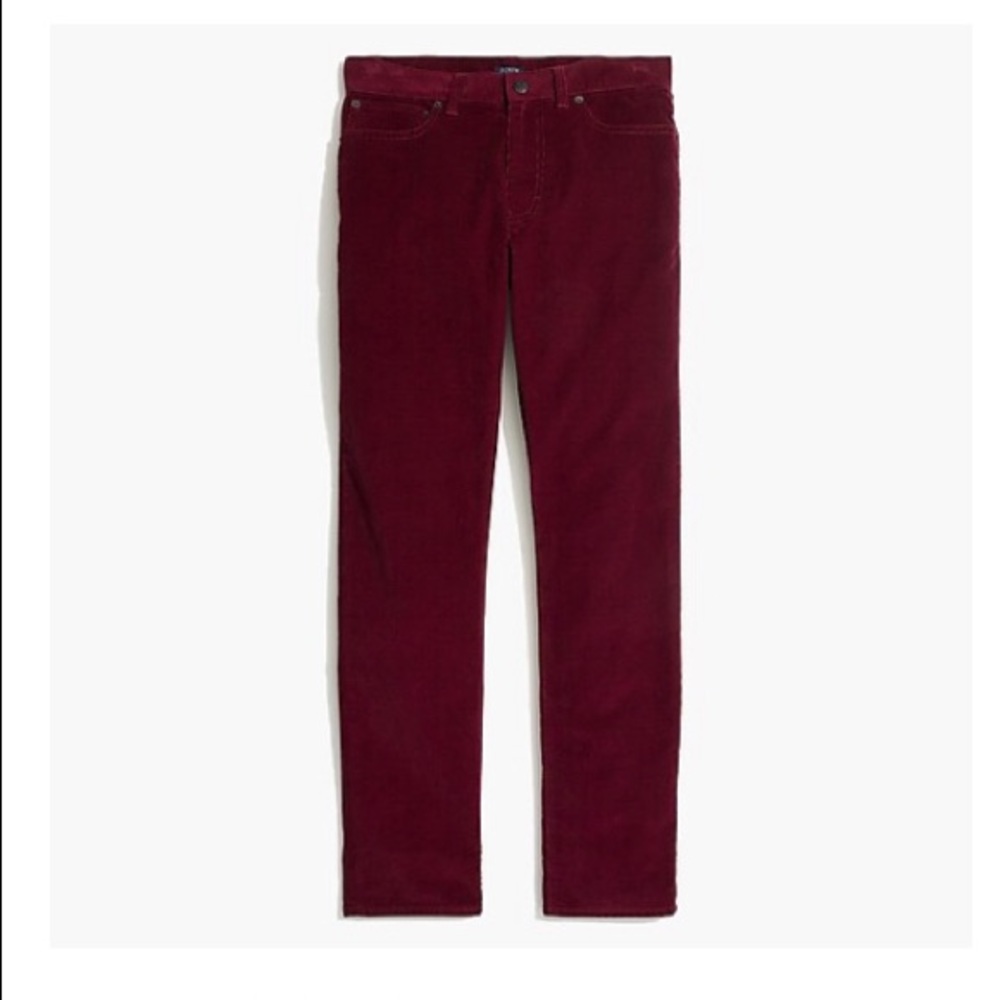 JCrew mens burgundy corduroy pants